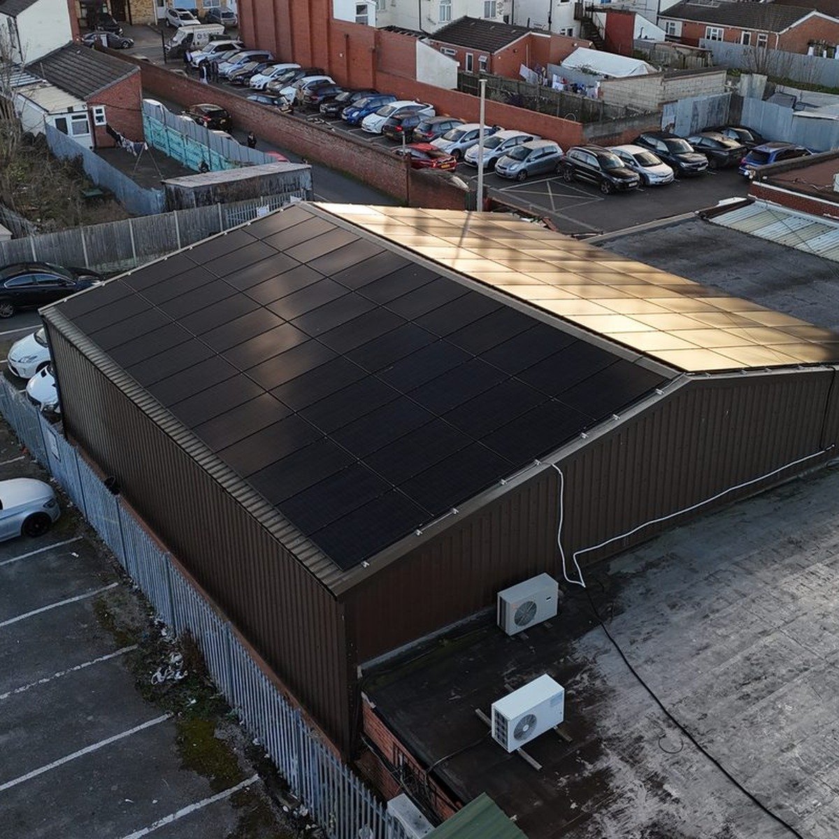 Solar panels on a UK roof