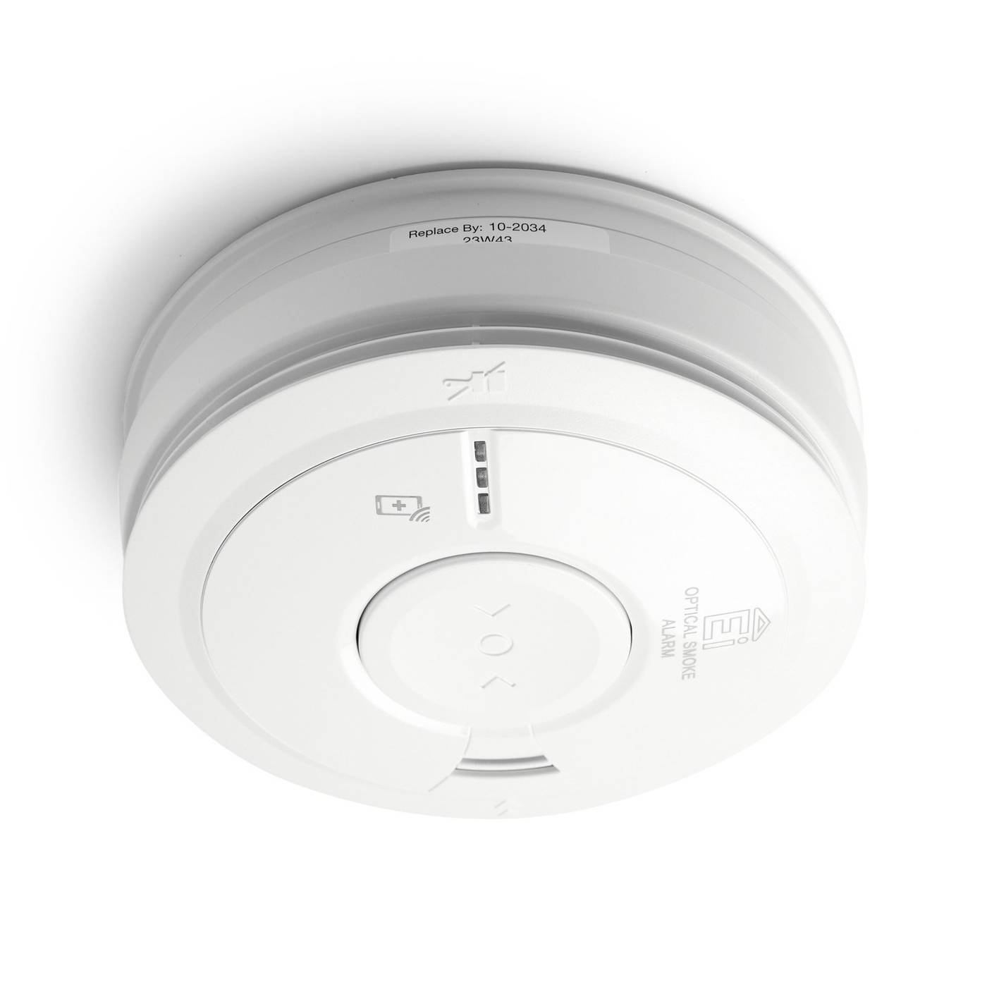 Aico optical smoke alarm installed on ceiling