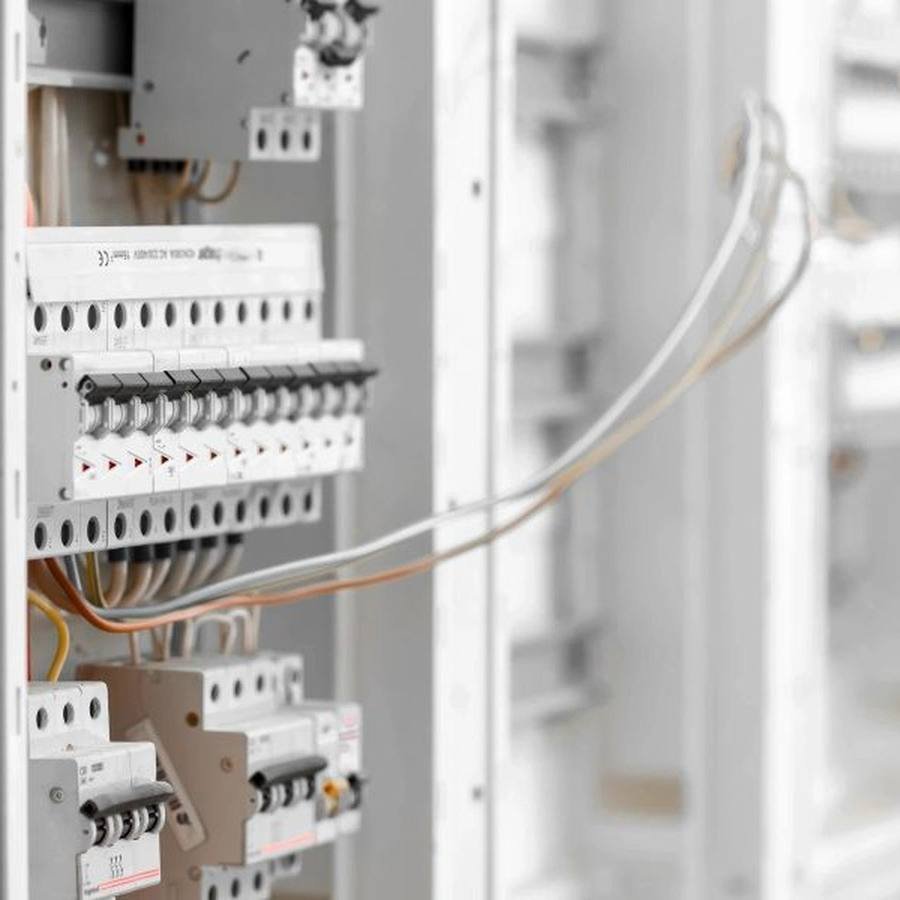 Distribution board ready for an electrical inspection
